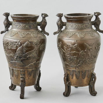 Japanische Vase aus Bronze